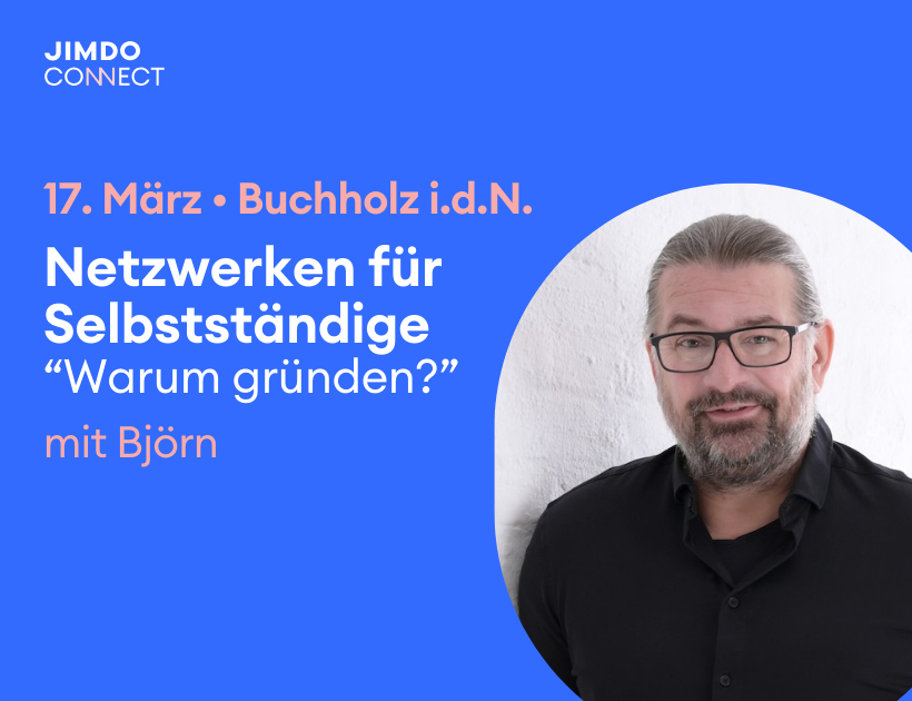 Banner Community Event in Buchholz mit Foto von Björn