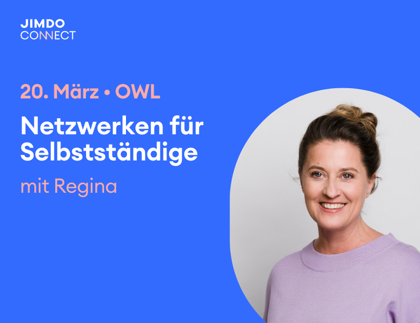 Banner Community Event mit Foto von Regina